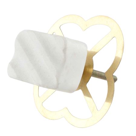 White Stone Drawer Knobs